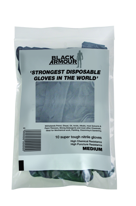 Armour Safety Products Ltd. - Black Armour Nitrile Disposable Retail Pack