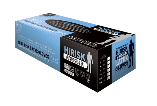 Armour Safety Products Ltd. - Blue Armour Hi-Risk Latex Disposable Glove