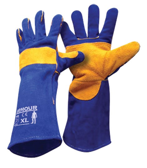 Armour Safety Products Ltd. - Armour Leather Blue Welding Glove – 40cm
