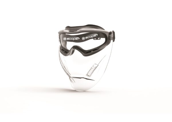 Armour Safety Products Ltd. - Scope Spartan Goggle With Visor  / Grey Frame Titanium Clear Lens