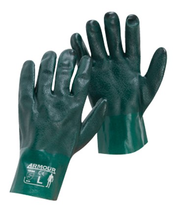 Armour Safety Products Ltd. - Armour Green PVC Chemical Gauntlet Glove – 27cm