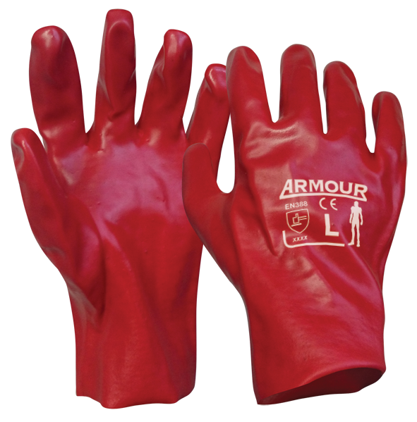 Armour Safety Products Ltd. - Armour Red PVC Gauntlet Glove – 27cm
