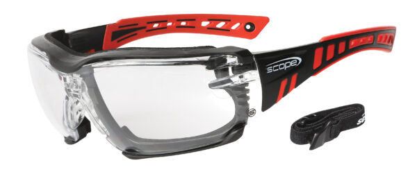 Armour Safety Products Ltd. - Scope Speed Pro Red/Black Frame Titanium Clear Lens