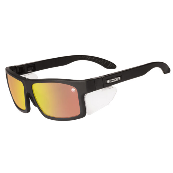Armour Safety Products Ltd. - Scope Cross Fit Frozen Blk Frame Red Mirror Lens/Inc X-Fit Temples