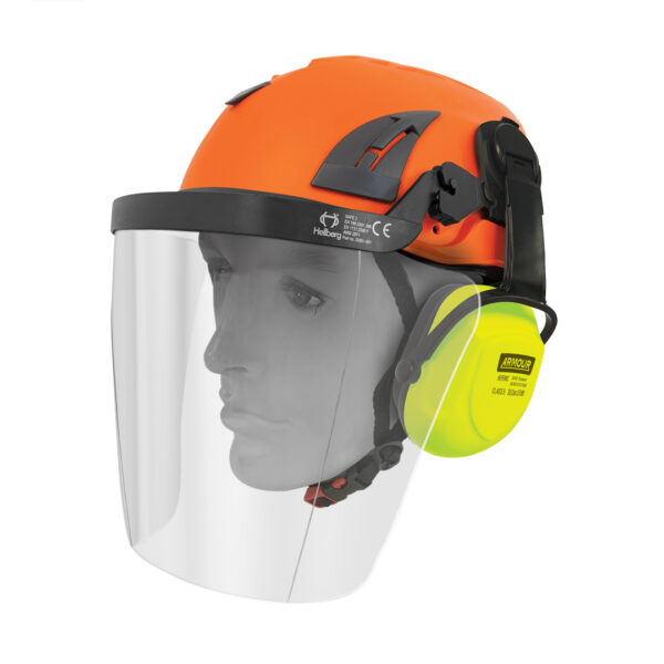 Armour Safety Products Ltd. - Armour | Hellberg Industrial Helmet Earmuff & Clear Visor Kit – EN397