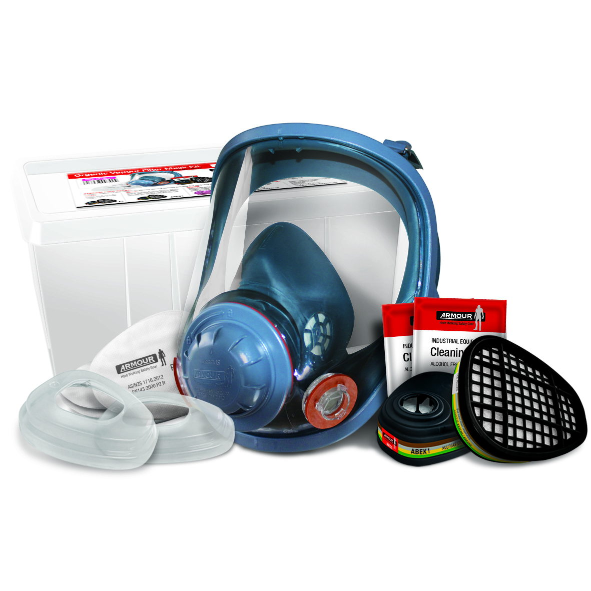 Armour Safety Products Ltd. - Armour Full Face Organic Vapour & Multi Gas Mask Kit