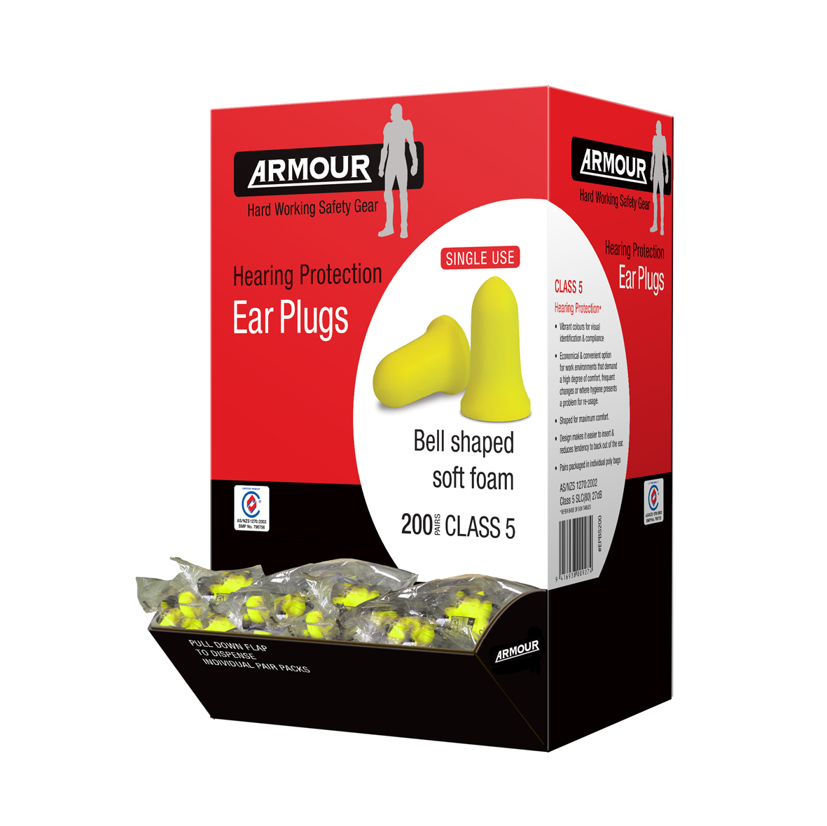 Armour Safety Products Ltd. - Armour Bell Ear Plug Uncorded – Class 5