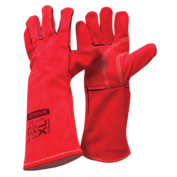 Armour Safety Products Ltd. - Armour Leather Red Welding Glove – 40cm